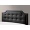 Baxton Studio Carlotta Black Modern Bed with Upholstered Headboard - King Size 103-5194 - alternate 2